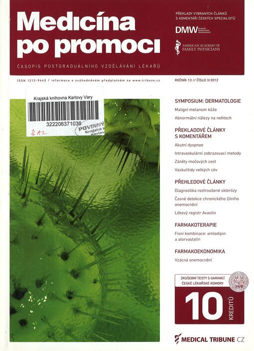 Medicína po promoci = Postgraduate medicine Czech : časopis postgraduálního vzdělávání lékařů
