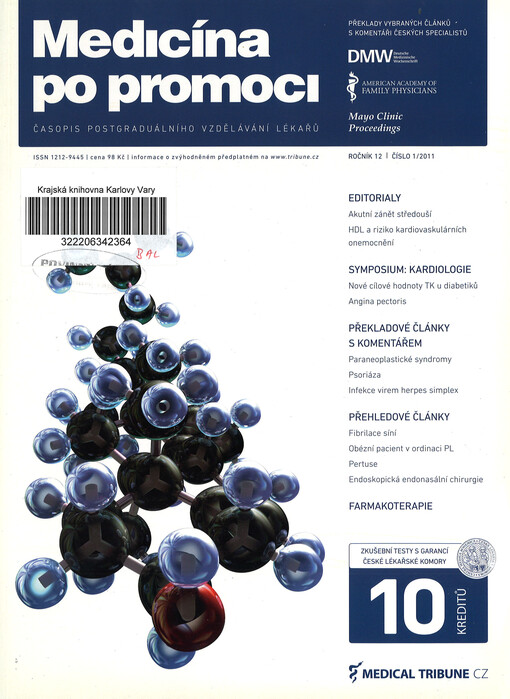 Medicína po promoci = Postgraduate medicine Czech : časopis postgraduálního vzdělávání lékařů