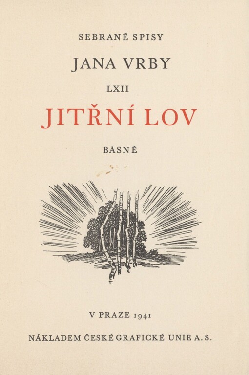 Jitřní lov: básně