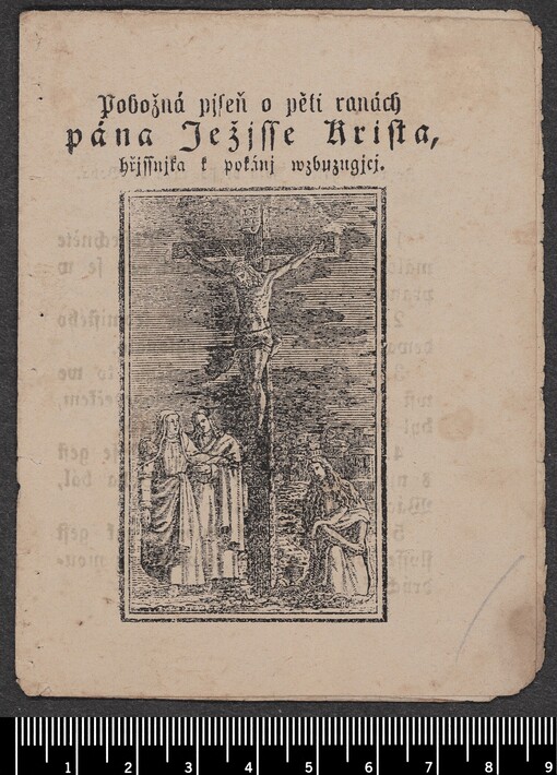 Pobožná pjseň o pěti ranách pána Ježjsse Krista, hřjssnjka k pokánj wzbuzugjcj