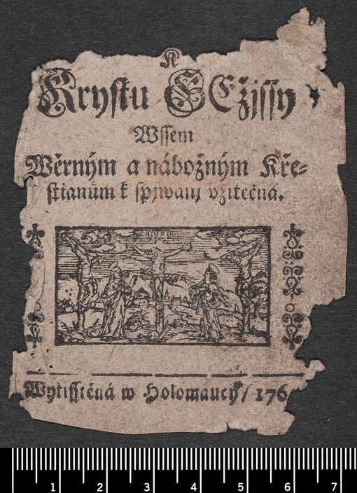 [Pjseň Nábožná] K Krystu GEžjssy Wssem Wěrným a nábožným Křestianům k spjw[á]nj v[ž]itečná
