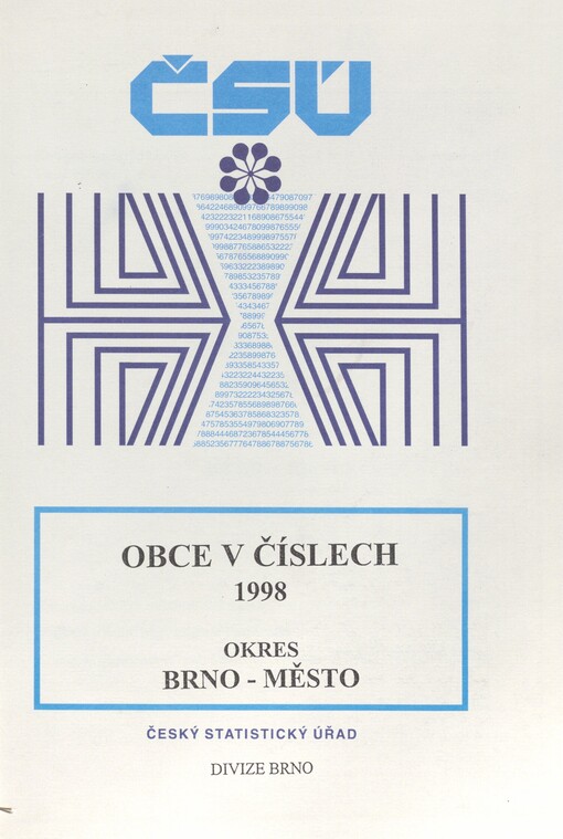 Obce v číslech 1998. Okres Brno-město