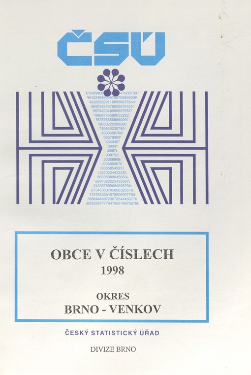 Obce v číslech 1998. Okres Brno-venkov