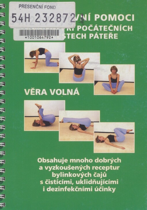 Kniha první pomoci: rehabilitační cvičení při bolestech páteře