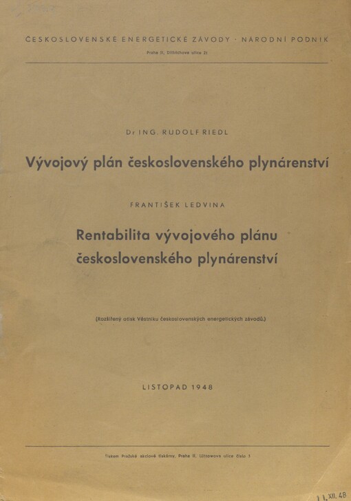 Vývojový plán československého plynárenství