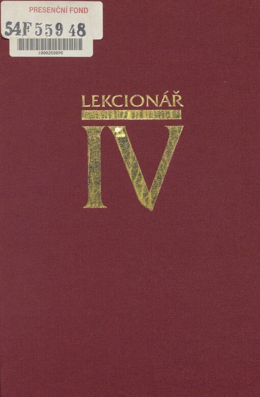 Lekcionář. IV. Feriální lekcionář pro liturgické mezidobí od 18. do 34. týdne
