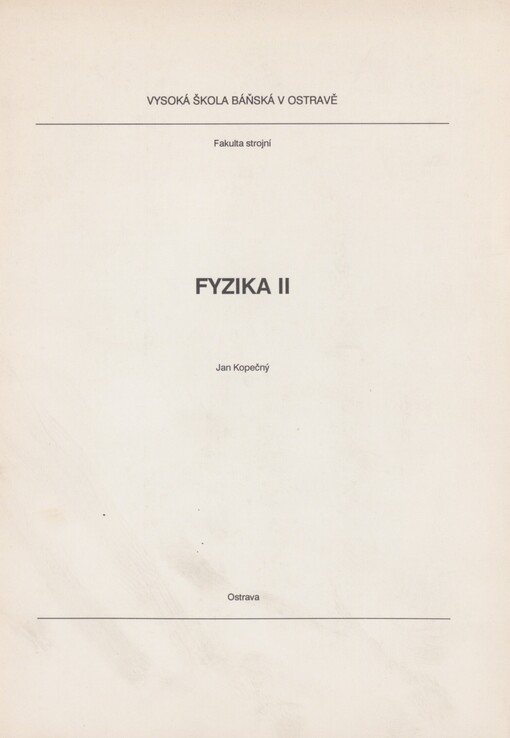 Fyzika II