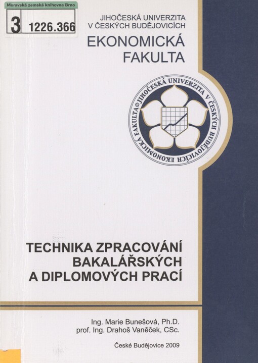 Technika zpracování bakalářských a diplomových prací