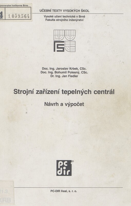 Strojní zařízení tepelných centrál: návrh a výpočet