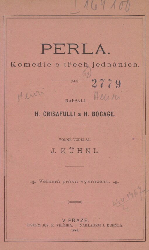 Perla: komedie o třech jednáních