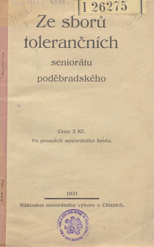 Ze sborů tolerančních seniorátu poděbradského