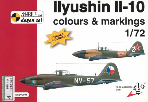 Ilyushin Il-10: colours & markings : 1/72 : MKD72001