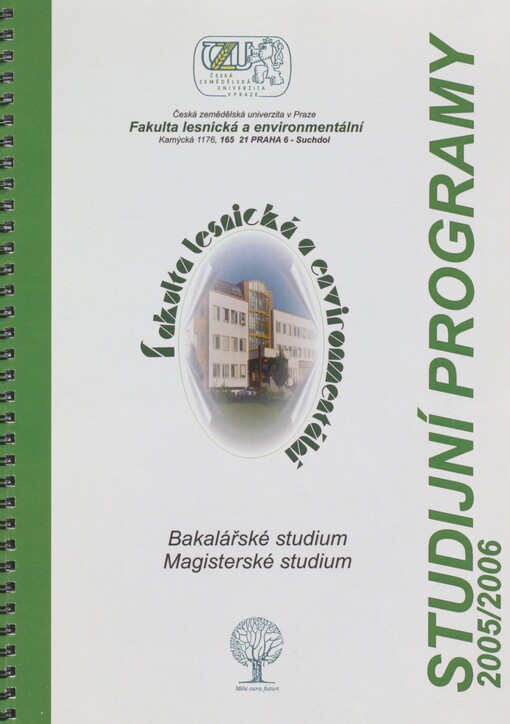 Studijní programy 2005/2006: bakalářské studium, magisterské studium