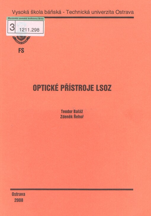 Optické přístroje LSOZ