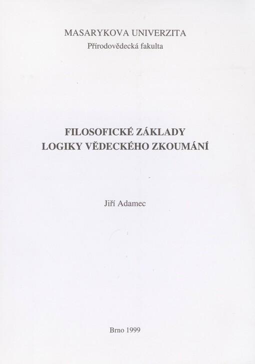 Filosofické základy logiky vědeckého zkoumání