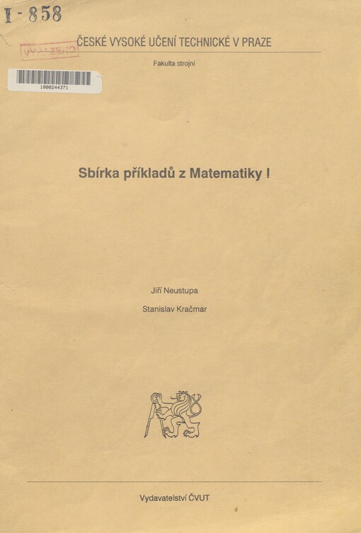 Sbírka příkladů z Matematiky I