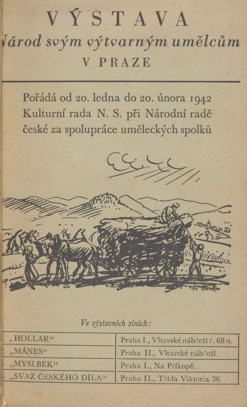 Výstava Národ svým výtvarným umělcům: v Praze