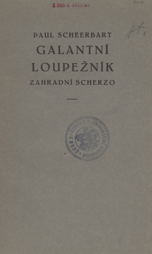 Galantní loupežník,neboli Příjemný mrav