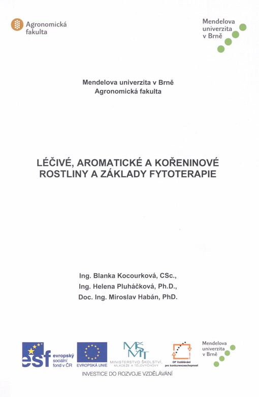 Léčivé, aromatické a kořeninové rostliny a základy fytoterapie