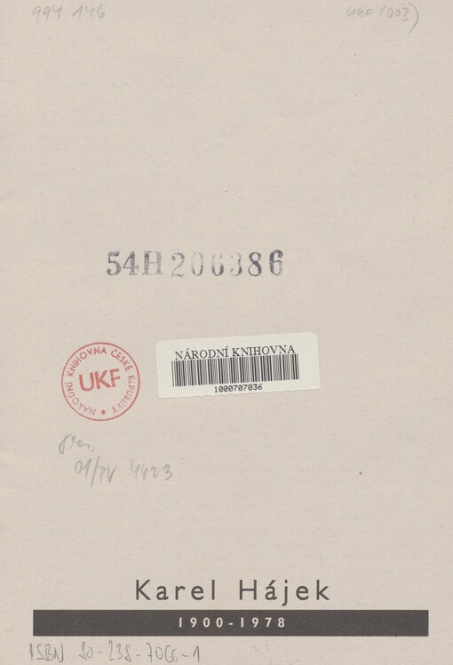 Karel Hájek: archiv 1925-1978