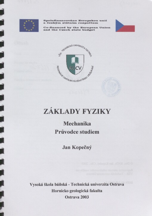 Základy fyziky. Mechanika : průvodce studiem
