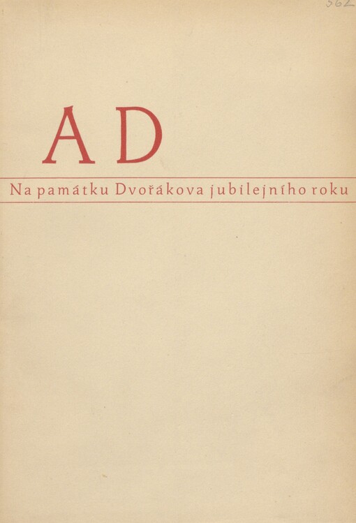 Památce Antonína Dvořáka