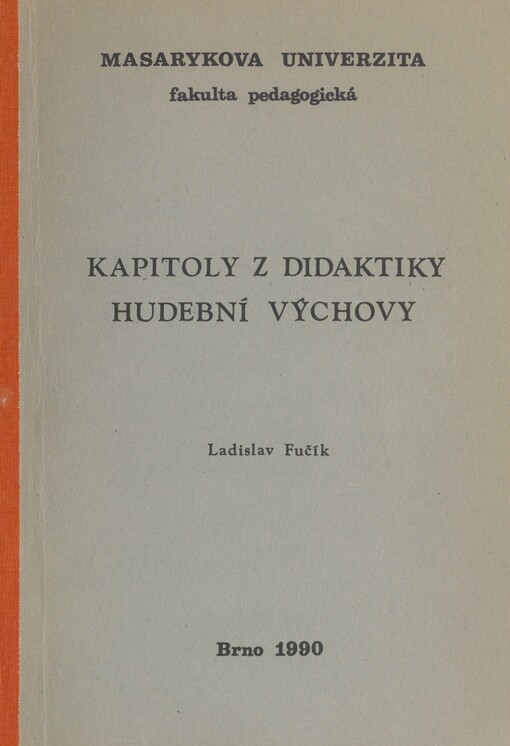 Kapitoly z didaktiky hudební výchovy