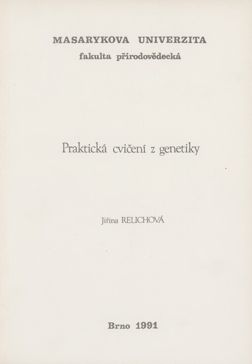 Praktická cvičení z genetiky