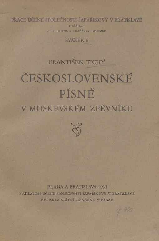 Československé písně v Moskevském zpěvníku