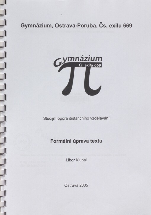 Formální úprava textu