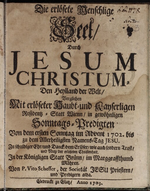 Konvolut začínající dílem: In Annum Salutis M. DC. LXXVIII. POESIS ChronICo-GenethLIaCa, HonorI SerenIssIMI PrInCIpIs IOSEPHI, IACOBI, IOANNIS, IGNATII, ANTONII, EVSTACHII