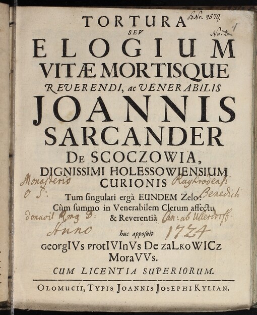 Konvolut začínající dílem: In Annum Salutis M. DC. LXXVIII. POESIS ChronICo-GenethLIaCa, HonorI SerenIssIMI PrInCIpIs IOSEPHI, IACOBI, IOANNIS, IGNATII, ANTONII, EVSTACHII
