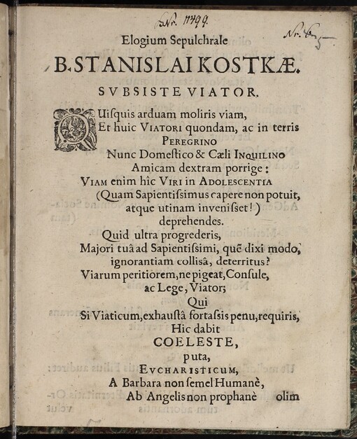 Konvolut začínající dílem: In Annum Salutis M. DC. LXXVIII. POESIS ChronICo-GenethLIaCa, HonorI SerenIssIMI PrInCIpIs IOSEPHI, IACOBI, IOANNIS, IGNATII, ANTONII, EVSTACHII
