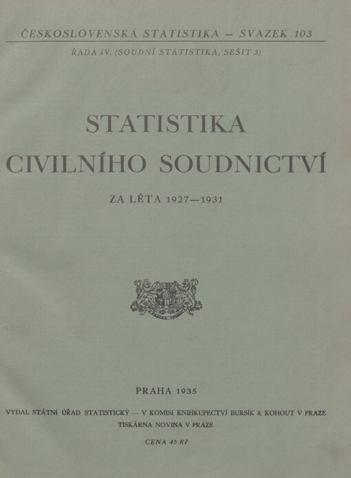 Statistika civilního soudnictví za léta 1927-1931