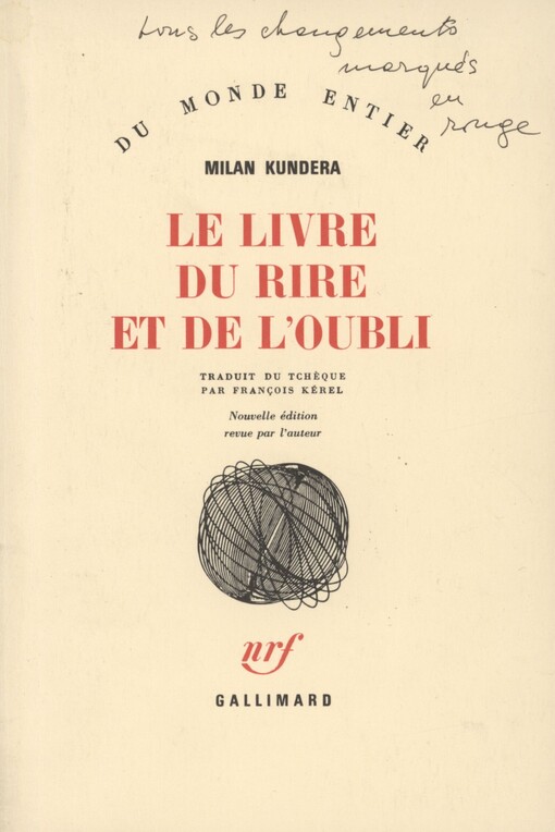 Le livre du rire et de ľoubli