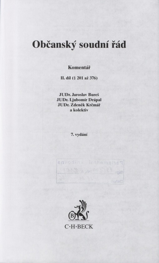 Občanský soudní řád: komentář
