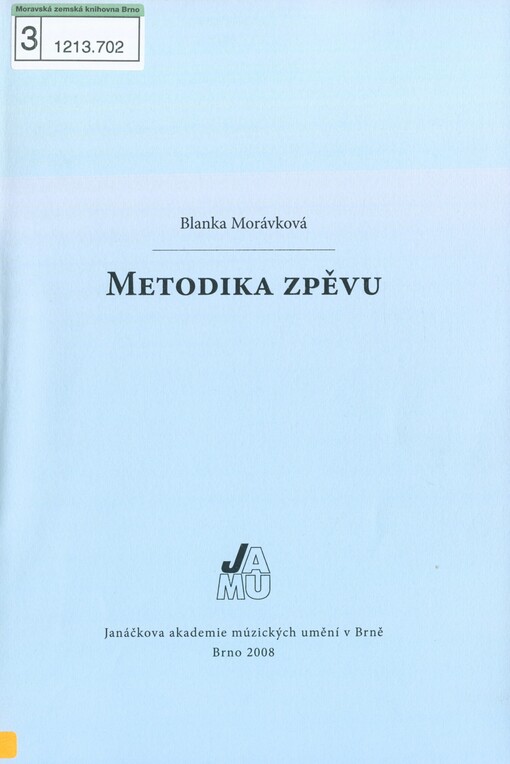Metodika zpěvu