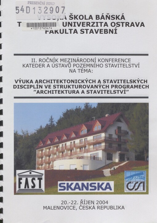 Výuka architektonických a stavitelských disciplín ve strukturovaných programech 