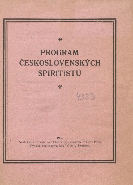 Program československých spiritistů