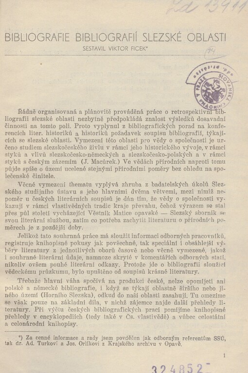 Bibliografie bibliografií slezské oblasti