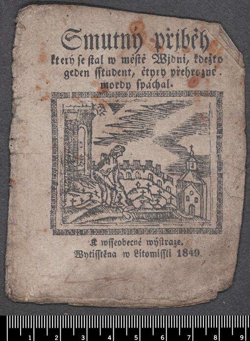 Smutný přjběh který se stal w městě Wjdni, kdežto geden student, čtyry přehrozné mordy spáchal