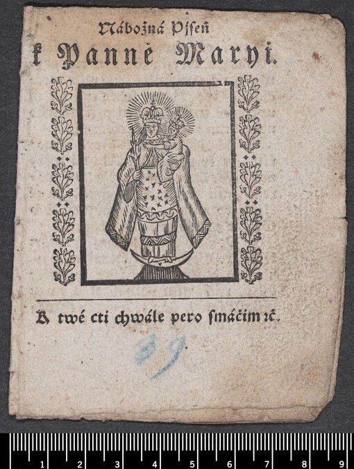 Nábožná Pjseň k Panně Maryi: K twé cti chwále pero smáčím rc