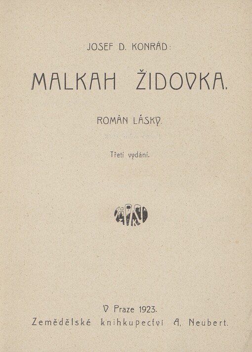 Malkah židovka: román lásky