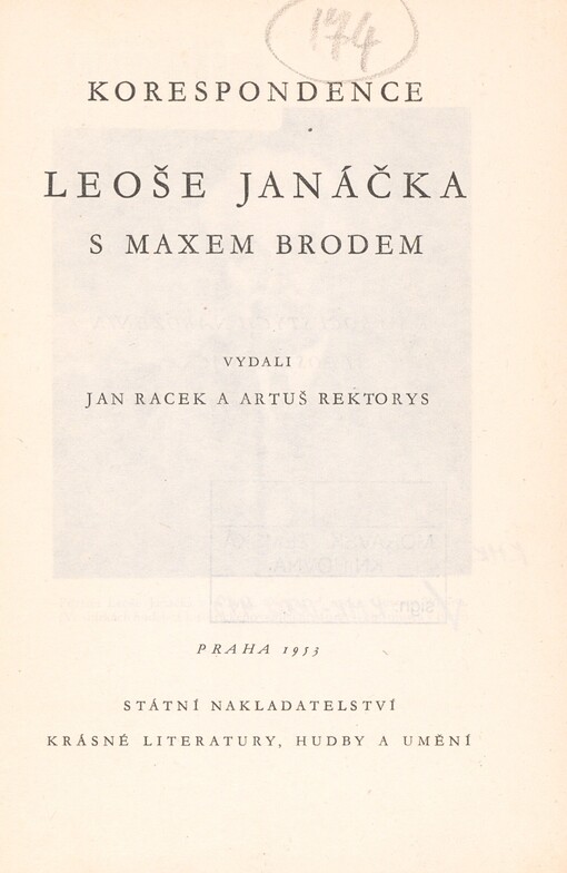 Korespondence Leoše Janáčka s Maxem Brodem