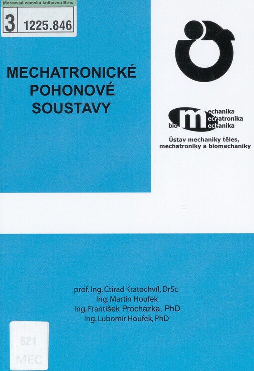 Mechatronické pohonové soustavy: teoretické základy