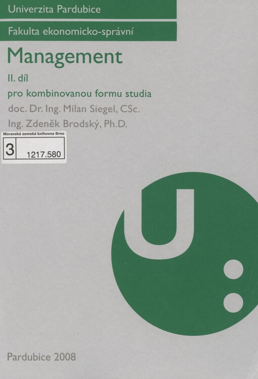 Management: pro kombinovanou formu studia
