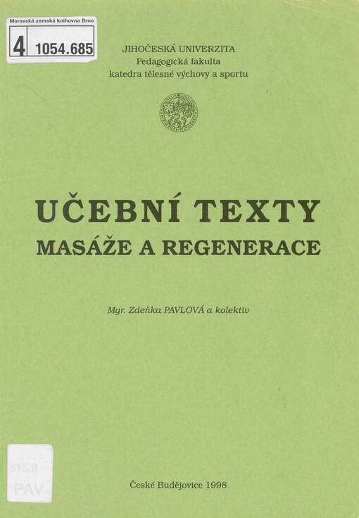 Učební texty masáže a regenerace