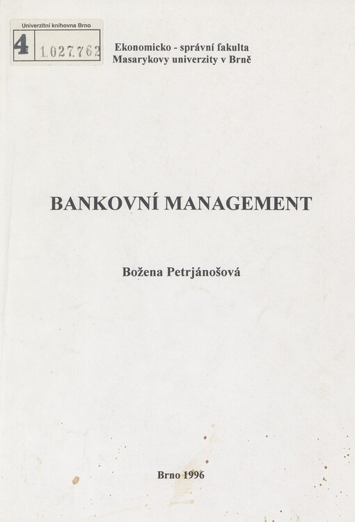 Bankovní management