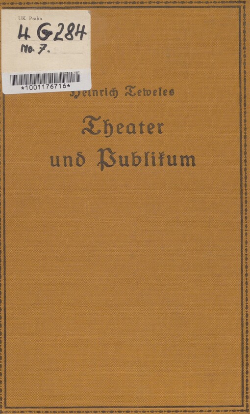 Theater und Publikum: Erinnerungen und Erfahrungen