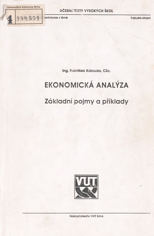 Ekonomická analýza: základní pojmy a příklady